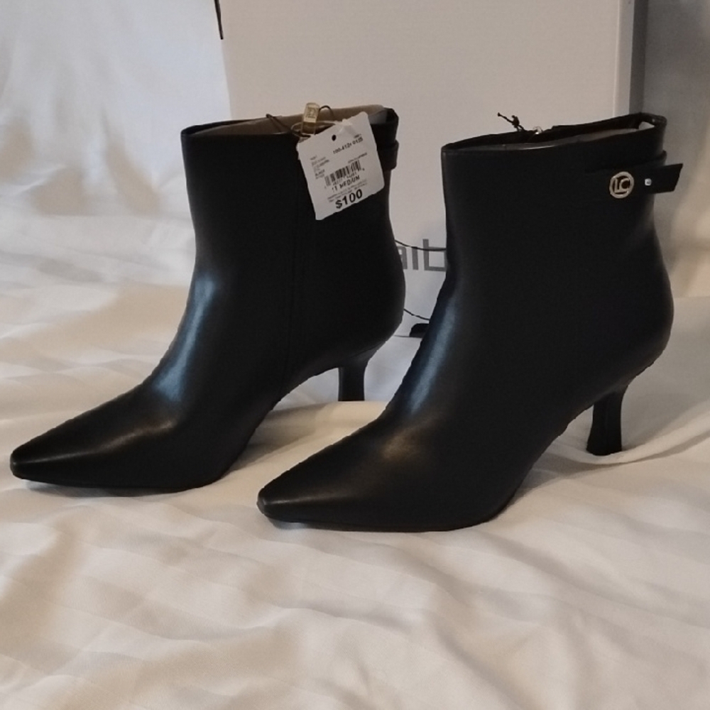 Liz Claiborne Womans Black 3" Heel Ankle Boots, Size: 11 M, NWT